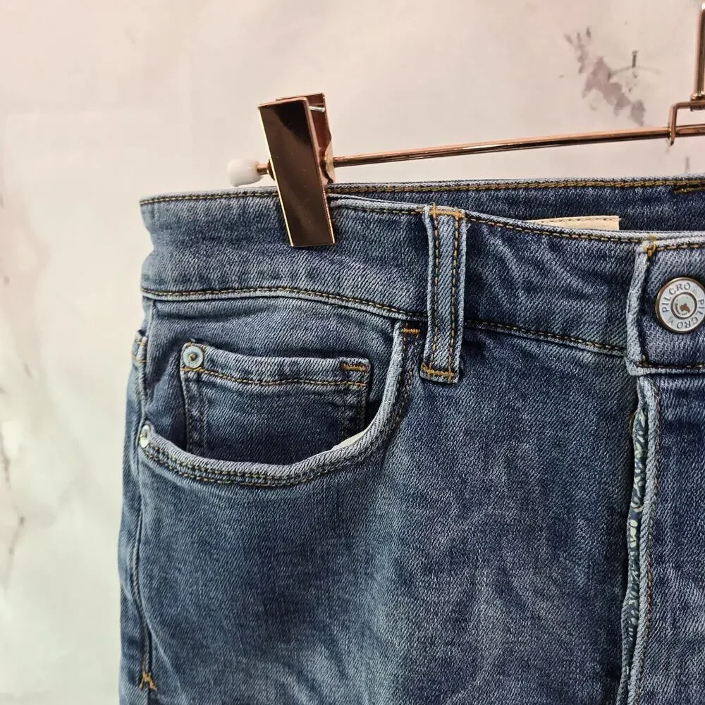 Anthropologie Shorts Womens 28 High Rise Denim Jean Pilcro Cuffed Tie Dye - Picture 2 of 14